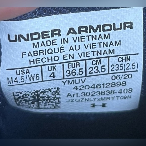 Under Armour Curry 7 Academy Womens Size 6 Shoes Sneakers Blue 3023838-408 - Picture 8 of 8